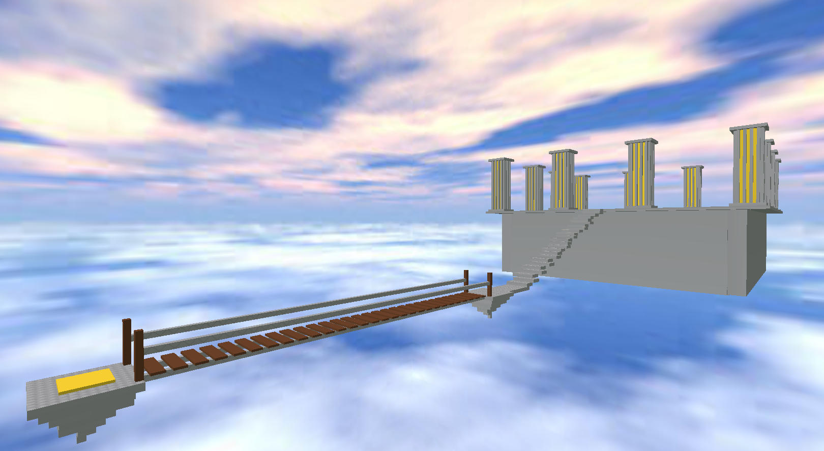 Sword fighting in sky island